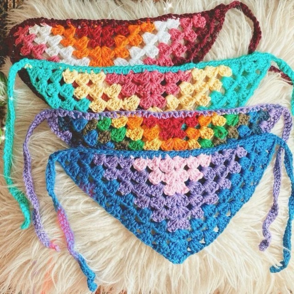 Handmade crochet headbands or bandanas